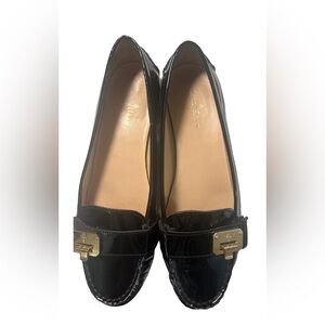 Cole Haan Air Talia Lock Moc Black Patent Leather Loafers